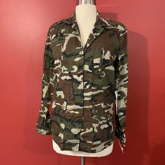 WILLOW & CLAY Women's Army Green Camo Jacket - Size Small - NWT - Picture 2 of 5